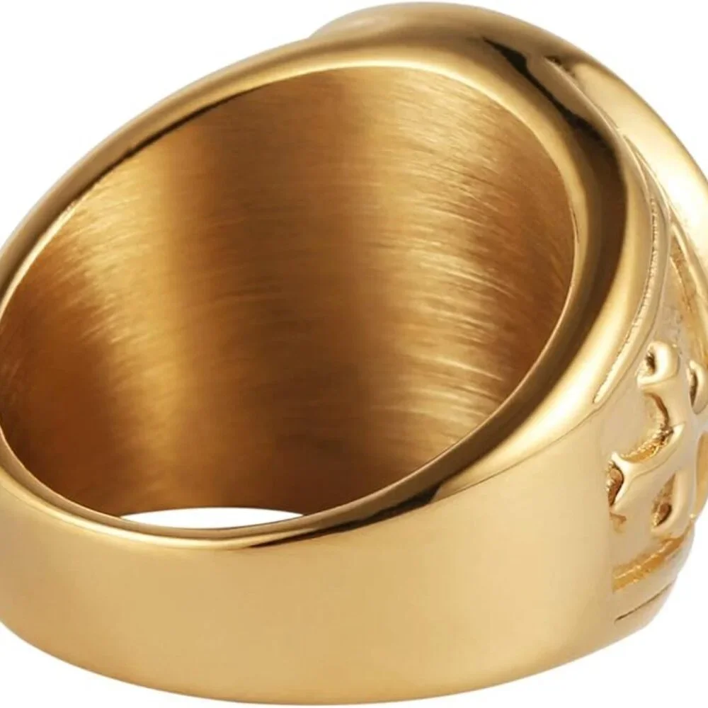 St. Michael San Miguel The Great Protector Archangel Defeating Satan Amulet Ring - Picture 4 of 4